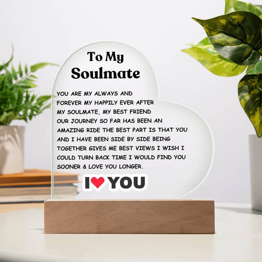 Soulmate - Acrylic Heart Plaque